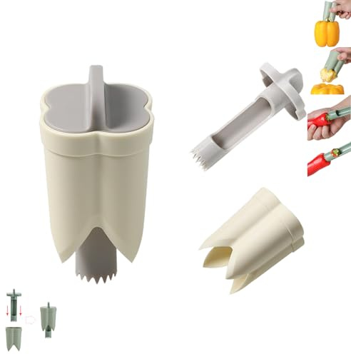 Paprika-Entkerner,pepper Seed Corer Remover,Pfefferentkerner,paprikakernentfener,chili Entkerner,Pfeffer Kernentferner,Bell Pepper Corer, Paprika-Entkerner-Set,Werkzeuge Zum Entkernen Für Tomaten