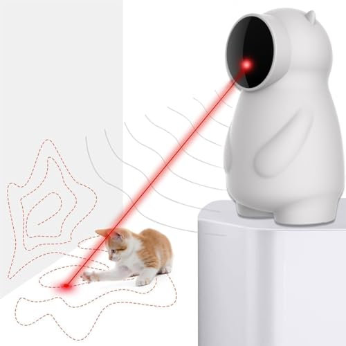 AILEDA Katzenspielzeug,Automatisches Laser Katze Spielzeug mit Zufälliger Trajektorie,Bewegungsaktiviertes Wiederaufladbares Automatisches Katzen Laser Spielzeug,für Katzen/Welpe/Hunde