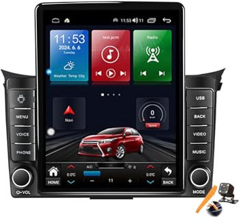 Autoradio Android 14.0 Navi 2 Din Stereo für Hy-undai I30 2 2011-2017 Sat GPS Navigation 9.7 Zoll Cartablet DVD Multimedia Player FM BT Receiver mit Carplay 4G 5G WiFi DSP SWC,Ts150