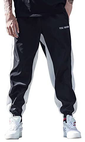 Generisch Herren Sporthose Jogginghose Lang Fitnesshose Bodybuilding Kraftsport Hose Gym Pumperhose Freizeithose Herren Sportbekleidung Baggy Suit Pants Men