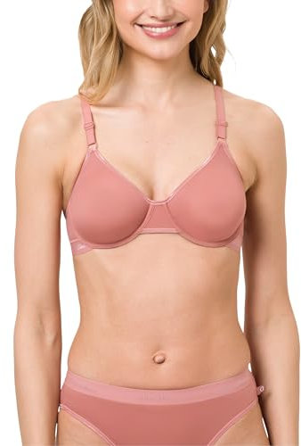 BeeDees Damen Bügel-BH Microfun W Terracotta, 80B mit Bügel Verstellbare Träger