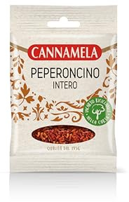 Cannamela, Linea Busta Super, Peperoncino Intero, Confezione da 150g, Piccantezza e Sapore Deciso, Adatto a Formaggi Semi Stagionati, Zuppe, Frittate, Ideale nelle Conserve