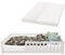 Juskys Kinderbett Naya - 140x200 cm Bett mit Matratze, Rausfallschutz & Lattenrost - Holz Bodenbett für Kinder 3-10 Jahre - Bettgestell Weiß