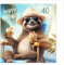 Edition Seidel Premium quadratische Glückwunschkarte zum 40. Geburtstag mit Umschlag. Geburtstagskarte Happy Birthday Billet Karte für Mann Frau Freund Freundin Faultier Drink lustig (GQ390 SW025)