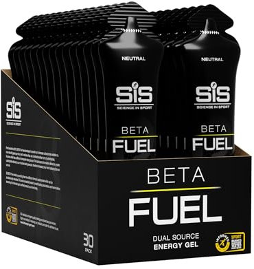 Science in Sport Beta Fuel Neutral | Dual Source Unflavoured Running Gels | 40g Carbs per 60ml Serving | Energy Gels for Endurance, Running and Cycling (30 Pack)