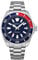 TOPHILL Relojes automáticos para hombre de 43.5 mm, NH35 mecánico, 300 m, resistente al agua, zafiro Super C3, calendario luminoso, reloj de buceo para hombre TD008G, Acero rojo y azul