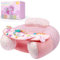 Alaoo Siège Gonflable pour Bébés,SièGe De Sol Gonflable pour Bébés de 3 Mois et Plus Siège de Canapé pour Bébé Soutien du Dos pour Nourrisson Chaise de Bébé Gonflable,Rose