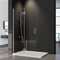 Walk in Duschwand faltbar 100x195 cm Falttür Duschtrennwand, Walk-in Klappbar für dusche mit 6mm NANO ESG Glas, 100cm Duschtür Walkin Begehbare Duschabtrennung