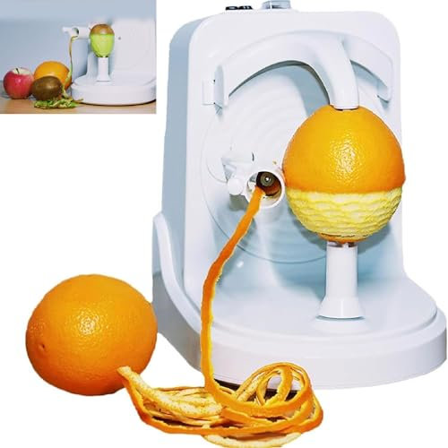 CAOJS Automatic Peeling Machine, Adjustable Electric Fruit Peeler with Front-and-back Movement Design, Highly Identifiable Switches, One-Touch Operation, for Apple, Kiwi, Orange, Lemon, Potato, Mango