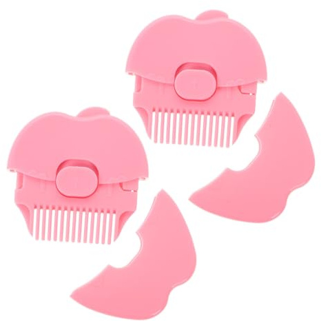 INOOMP 2 Peines Recortadores de Flequillo para Ñiño, Herramienta Manual de Plástico, Diseño Compacto y Ergonómico, para Cabello Fino