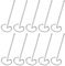 BEBEMOKO 10 Piezas Brochetas de Inoxidable para Barbacoa Vertical Pinchos para Asar Parrilla Compatibles con Freidoras de Aire y Hornos Eléctricos Diseño Compacto para Fiestas y Picnics