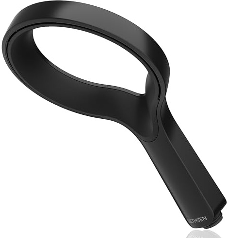 Methven AIO Aurajet Water Saving 8l/min Shower Head Matte Black Finish - for High Pressure Systems - Energy Saving ECO Performance - Limescale Resistant Halo Rain Spray Shower Handset - AOHSBKUK