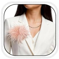 Bcenoilua Feder Brosche Fluffy Straußenfeder Anstecker Vintage Stil Hutaccessoire Braut Hochzeit Party Haarclip Fascinator Kleid Up Corsage Pin Hut Zubehör für Frauen (Champagnerfarben, Einheitsgröße)