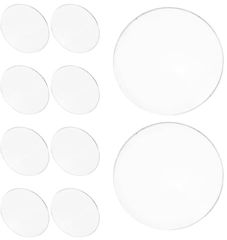 20 Stück Lampenabdeckung aus Glas für Gu10 Mr16, Dekorativ | Transparente Beleuchtungslinse, Glasscheiben Halogen Hohe Lichtdurchlässigkeit und Hitzebeständigkeit, Außenbereich