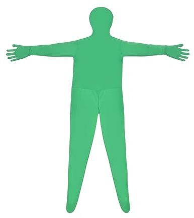 Oxxggkao Traje de cuerpo completo unisex para hombre, pantalla verde, overol de cuerpo completo, disfraz de estudio fotográfico para mujer