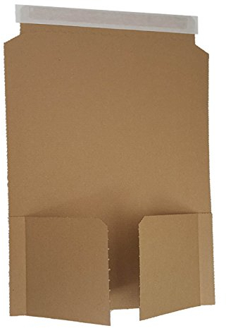 verpacking 75 x emballage livre 28 x 20,5 x 2 Ã 7 cm étui d'expédition fermeture adhésive, brun - BV 3