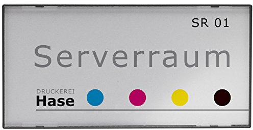 Kairo Easy Türschild 75 | 75x150 mm | im Hoch- und Querformat verwendbar | selbstklebend | Büroschild | Türschild Büro | Grau