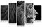 Paul Sinus Art Leinwandbilder | Bilder Leinwand 160x100cm Portrait Löwe schwarz/weiß