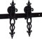 6.6FT/201cm Schiebetürbeschlag Set, Laufschienen für Schiebetür Hängeschiene Schiebetürsystem Laufschiene Tür Hardware Kit, Schwarz