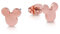 Disney Couture Kingdom Topolino Silhouette placcato oro rosa orecchini ragazza bambino gioiello, Titanio, senza pietra