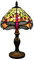 Tokira Vintage Tiffany Tischlampen, E14 Glasmalerei Lampen Schlafzimmer Nacht Wohnzimmer, 8 Zoll Glasmalerei Lampenschirme mit Roter Libelle(Ohne Glühbirnen)