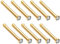 JSDDE Piercing 10 Stück Set Chirurgenstahl 1.5-3mm Strasssteine 20ga Nasenpiercing Nase Gerade Ringe Nasenstecker Nasenringe Fake Körper Piercing Schmuck (2.5mm Gold)