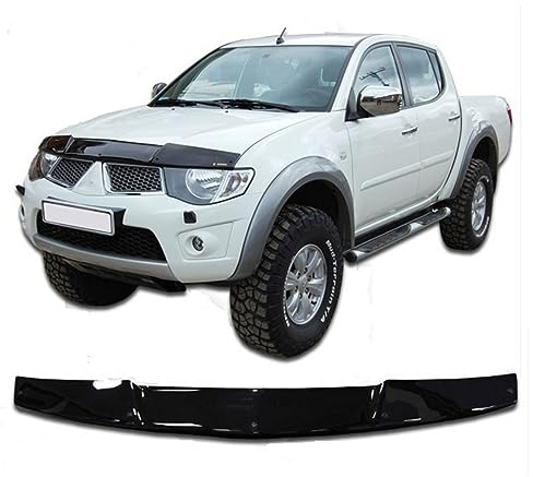 SCOUTT Deflettore Protezione Cofano per Mitsubishi L-200 2006-2015, Migliora l'Aerodinamica dell'Auto, e Spoiler, Nero
