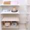 Yoillione Expandable Closet Shelves, Tension Shelf Separator Wardrobe Storage Organiser, White Cupboard Shelves, Adjustable Storage Rack Wardrobe Dividers(W 30cm, L 33-53cm)