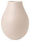 Villeroy & Boch - Manufacture Collier Sand, jarrón Alto Perla, 20 cm, Porcelana Premium, Beige