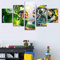 ZHRMGHG 5 Pieces Of Canvas Printing Wall Bean/Flowers/Plants Vs. Zombies Modern Decorative Artwork Hand Huge Painted Canvas Part Panels Completely Framed