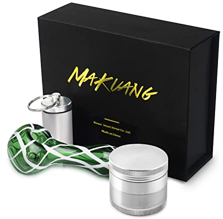 Glass Smoking Pịpẹ with a Spoon, Honeycomb Silicone Weed Pịpẹs, Silicone Pịpẹ with Cleaner Cover and Decorative Bowl Interior Heat Resistant Beautiful Gift for Father Husband and Collector