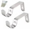 WARESHARK 2 x Heavy Duty Metal Curtain Pole Bracket Holder Curtain Rod Support Wall Brackets Holders 2pcs (Silver)