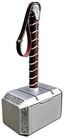 SPOTOR Marvel Thor Battle Hammer Halloween Prop 44cm Thor's Hammer 1:1 Thor Thunder Hammer PU Foam With Belt Cosplay Props Birthday Gifts Suitable For Children To Decorate Gifts