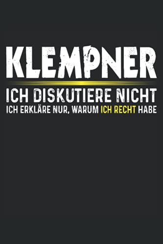 Lustiges Klempner Notizbuch (liniert) Heizung und Sanitär Installateur