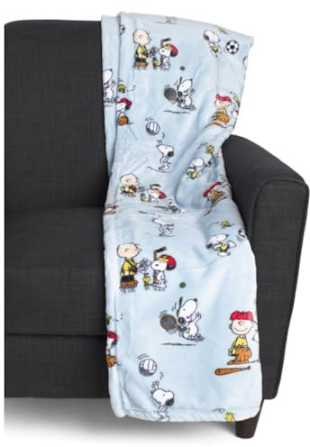 Berkshire Blanket & Home Co. Peanuts Gang Snoopy & Woodstock Samt, weicher Polyester-Plüsch, Überwurf, Decke, 127 x 177,8 cm