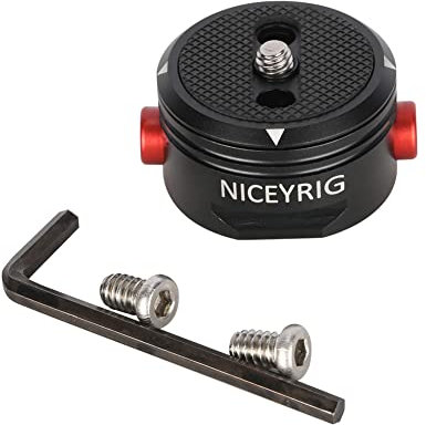 NICEYRIG Universal Quick Release Adapter for Mini Tripods and Gimbals, 1/4-20 Male/Female Design
