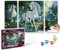Schipper 609260866 Peinture par numéros - Licorne dans la forêt enchantée - Images pour Adultes - avec pinceaux et peintures acryliques - Triptyque - 50 x 80 cm