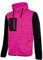 U-Power Rainbow, Felpa Full Zip, Con Tasche Ampie, Morbido Pile, Tessuto Cotone Stretch, Collo Alto, Cappuccio Regolabile, Abbigliamento Invernale Confortevole (BLACK FUCSIA - 3XL)