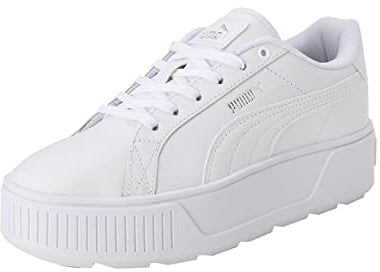 PUMA Karmen L, Sneakers Donna, White White Silver, 43 EU