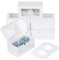 Coolty 50 Stück Cupcake Boxen 2 Löcher Karton Verpackung Boxen Bäckerei Gebäck Boxen mit Fenster und Einsätze für Cookies Muffins Cupcakes Desserts Torten (Weiß)