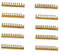10 Sets Preisanzeige-Würfel, Mini-3D-Metall-Preisschilder, verstellbarer, abnehmbarer Preisschild-Ständer, Block-Kit für Shop-Preisanzeige (Gold/EUR)