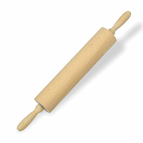 Rolling Pin Revolving Wooden Rolling Pin Professional Roti Belan Small Wood Dough Roller DIY Crafts Tool For Baking Cookie Pizza Chapati Pastry Pie Bread Kitchen Equipment Home Accessories (Pack Of 1)