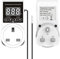 Digital Thermostat Plug Socket UK: YOYIAG Thermostat Plug Day and Night Temperature Controller Thermostatic Plug, LCD Screen Heating Cooling Temperature Switch for Greenhouse Reptile Terrarium Home