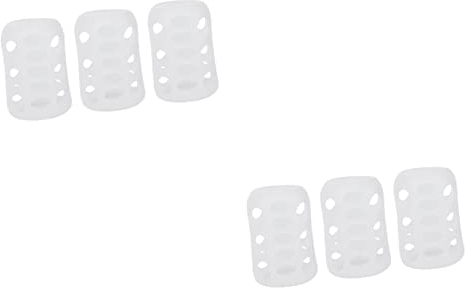 Cabilock 6 pcs Silicone case non bottle cover Silicone Water Bottle Sleeves baby bottle insulator sleeve water glass sleeves Infant Bottle Cover casing portable travel white Silica gel