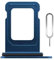 Phoupair SIM-Kartensteckplatz Tray Halter Ersatz Kompatibel mit iPhone 13 6,1 Zoll mit Gummidichtung und SIM-Pin (Blau) (Einzel-SIM-Version)