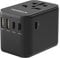 TESSAN Adaptateur Universel de Voyage avec 2 USB et 3 Type C, Adaptateur Voyage International 2500W, Prise Universelle France vers USA Canada Thailande UK EU Australie Japon, Noir