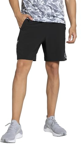 PUMA PUMA FIT 7 Ultrabreathe Stretch AOP Short, Unisex-Erwachsene Gewebte Shorts, PUMA Black-Q1 Print, 524929