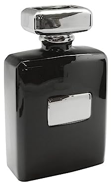 GILDE Keramik Vase Flacon Milano, schwarz, Höhe 22cm