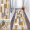 ZDYHMrj Läufer Teppich Flur Küche Waschbar rutschfest 90 * 350cm, Abstraktes Geometrisches Muster Lang Teppichmatte Dauerhaft Fur Korridor Wohnzimmer Schlafzimmer Meterware Anpassbar