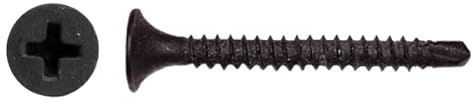 Schnellbauschrauben 3,9 x 45 mm, Vollgewinde, 100 Stück, Bohrspitze, Kreuzschlitz-H2, Trompetenkopf, Trockenbauschrauben für verstärkte Metallprofile